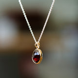 Almandine Garnet Theia Necklace in Gold and Silver #1
