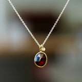 Almandine Garnet Theia Necklace in Gold and Silver #1