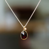 Almandine Garnet Theia Necklace in Gold and Silver #2