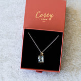 London Blue Topaz Silver and Gold Theia Necklace #8