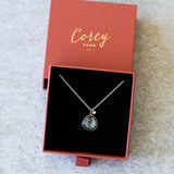 London Blue Topaz Silver and Gold Theia Necklace #9
