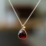 Rhodolite Garnet Theia Necklace in Gold and Silver