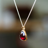 Rhodolite Garnet Theia Necklace in Gold and Silver