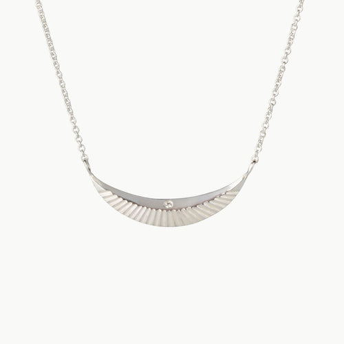 Silver and Diamond Icarus Necklace