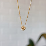 Small Aurora Birthstone Necklace in 14k Yellow Gold