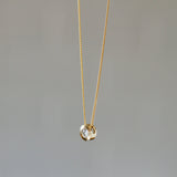 Diamond Small Aurora Birthstone Necklace Yellow Gold
