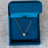 Small Aurora Birthstone Necklace in 14k Yellow Gold