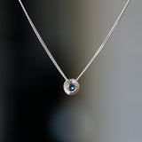Small Aurora Birthstone Necklace in Sterling Silver