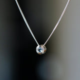 Blue Montana Sapphire Small Aurora Necklace in Sterling Silver
