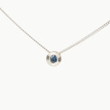 Blue Montana Sapphire Small Aurora Necklace in Sterling Silver
