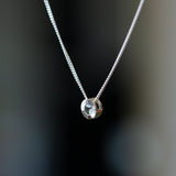 Teal Montana Sapphire Small Aurora Necklace in Sterling Silver