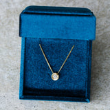 Old European Cut Diamond Medium Aurora Necklace In Yellow Gold