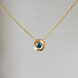 Dark Teal Montana Sapphire Medium Aurora Necklace