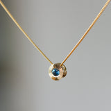 Dark Teal Montana Sapphire Medium Aurora Necklace