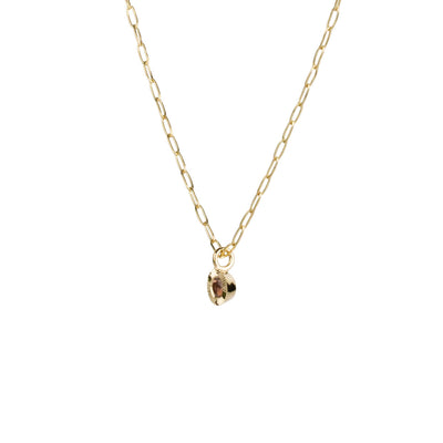 14KY Small Aurora Drop Pendant with Pink Montana Sapphire