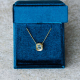 Cushion Aurora Pendant Necklace with .87ct Blue-Green Cushion Montana Sapphire