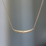 Current Necklace in Gold