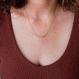 Current Necklace in Gold