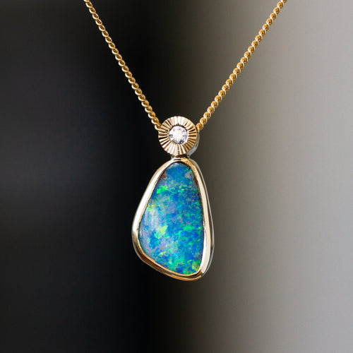Australian Opal Iris Necklace #1