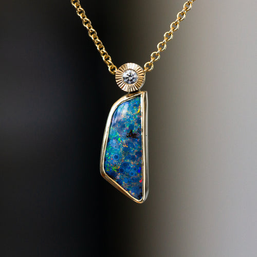 Australian Opal Iris Necklace #2