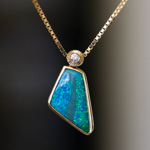Australian Opal Iris Necklace #4