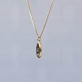 Yellow Gold Token Necklace with Zodiac Engraving