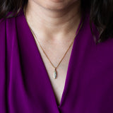 Yellow Gold Token Necklace with Zodiac Engraving