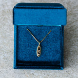 Yellow Gold Token Necklace with Zodiac Engraving