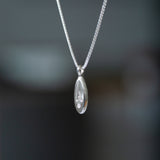 Token Necklace with Engraved Block Letter Initial