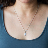 Token Necklace with Engraved Block Letter Initial