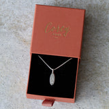 Token Necklace with Engraved Block Letter Initial