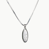 Token Necklace with Engraved Block Letter Initial