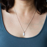 Token Oval Pendant Necklace with Diamond