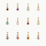 Small Birthstone Drip Pendant in Yellow Gold