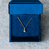 Small Diamond Drip Pendant in Yellow Gold