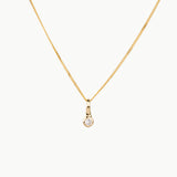 Small Diamond Drip Pendant in Yellow Gold