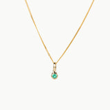 Small Birthstone Drip Pendant in Yellow Gold