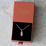 Token Oval Pendant Necklace with Diamond