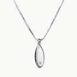 Token Oval Pendant Necklace with Diamond