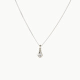 Small Diamond Drip Pendant in Sterling Silver