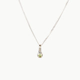 Small Birthstone Drip Pendant in Sterling Silver