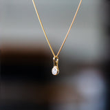 Medium Diamond Drip Pendant in Yellow Gold