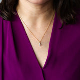 Medium Diamond Drip Pendant in Yellow Gold