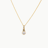 Medium Diamond Drip Pendant in Yellow Gold