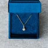 Large Diamond Drip Pendant in Yellow Gold