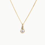 Large Diamond Drip Pendant in Yellow Gold