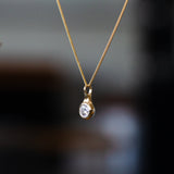 Extra Large Diamond Drip Pendant in Yellow Gold