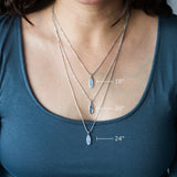 Token Necklace with Engraved Block Letter Initial