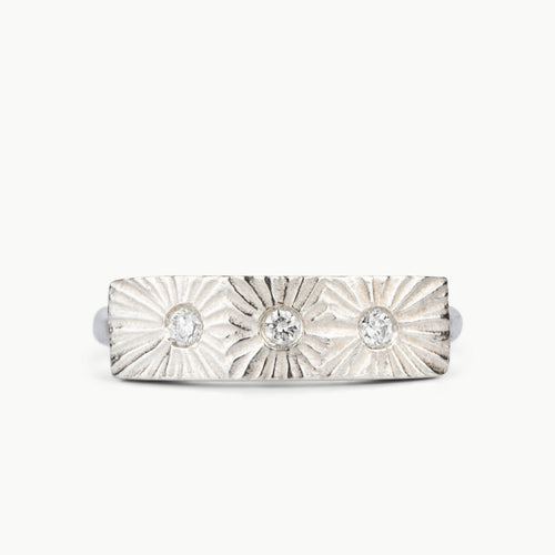 Nova Silver and Diamond Ring
