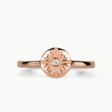 Lucia Small Rose Gold and Diamond Ring